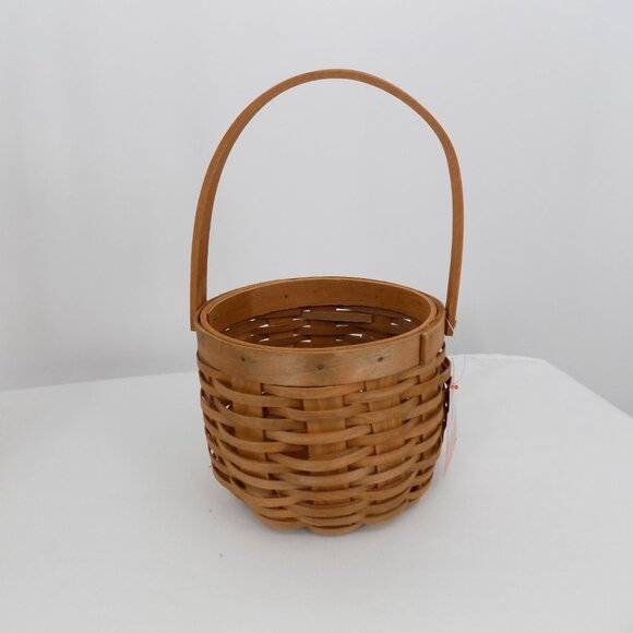 Set of 2 Ashland Fall Autumn Ash Chipwood Woven Mini Basket Wooden Handle New - Picture 9 of 12